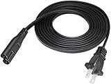 DIGITMON Extra Long 1 Ft AC Wall 2 Slot Power Cord for Samsung LG TCL Sony Roku Insignia Toshiba Hisense LED LCD TV Smart Monitor, Xbox One-S X, PS5 PS4 Slim Console Cable 2-Prong L-Type