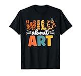 Cute Wild About art Leopard Creative Art Teacher Artists T-Shirt