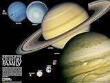 National Geographic Solar System Wall Map - Laminated (24.25 x 18.25 in) (National Geographic Reference Map)