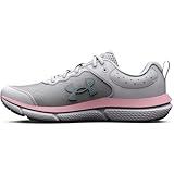 Under Armour Girls' Grade School Assert 10, (100) Halo Gray/Pink Sugar/Iridescent, 4.5, US