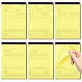 WINKIO Legal Pads 5" X 8", 6 Pack Yellow Note Pads, College Ruled Yellow Lined Paper Pads, Letter & Legal Ruled Pads, 30 Sheets per Small Writing Pads 5x8 for School, Home, Office, Business