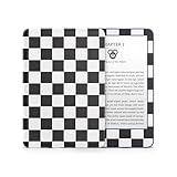 Tacky Design Chessboard Skin for Kindle Skin Decal 11th Generation, Minimalist Checkered Vinyl Wrap, Premium 3M Decal Sticker for Full Surface Coverage (Black & White, Kindle (11th Gen, 2022))
