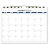 Calendar 2025-2026 - Wall Calendar Runs Jan 2025 to June 2026-18 Months Calendar Planner with Thick Paper for Planning and Organizing for Home or Office, Blue Hanging Calendar, 8.5 x 11 Inches