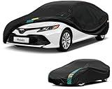 Molebt Full Exterior Covers Waterproof All Weather for Sedan & Coupe, Universal Fit for Corvette, Porsche 911, Honda Civic, Toyota Corolla, etc. Rain Winter Sun Protection.(Length: 179"-185")