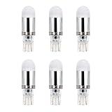 Makergroup T5 T10 Wedge Base LED Light Bulbs 12VAC/DC 1Watt Cool White 6000K for Outdoor Landscape Lighting Deck Stair Step Path Lights and RV Travel Tailer Lights 6-Pack