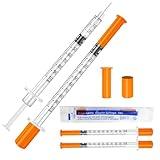 1ml/cc 30G 5/16" Insulin Syringe with Needle, Scientific Lab Syringe, Individual Wrapped, 25 Pack