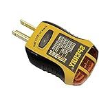 Sperry Instruments GFI6302 GFCI Outlet / Receptacle Tester, Standard 120V AC Outlets, 7 Visual Indication / Wiring Legend, Home & Professional Use, Yellow & Black