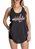 NHL Ladies Flowy Racerback Crochet Lace Tank Top (Washington Capitals, Large)