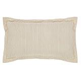 Better Trends Jullian Collection is Super Soft and Light Weight in Bold Stripes Design 100% Cotton Tufted Unique Luxurious Machine Washable Tumble Dry, King Sham, Ivory