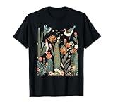 Desert Cottagecore Cactus Southwest Flowers Bird Gardening T-Shirt