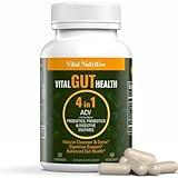 Vital Gut Health 4in1 Formula with Apple Cider Vinegar, Prebiotics & Probiotics, Digestive Enzymes for Strong Immunity Support and Complete Gut and Digestion Support