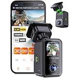 Vantrue E360 5.2K 360° Panoramic Dash Cam, 5GHz WiFi&GPS, Dual STARVIS 2, HDR,8 IR Night Vision, Front and Inside Dash Camera, Voice Control, Touchscreen, 24/7 Buffered Parking Mode, Support 512GB Max