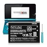 TQTHL 3DS Battery Pack [3200mAh] (2025 New Upgraded),CTR-003 Battery Compatible with Nintendo 3DS N3DS,2DS, 2DS XL CTR-001 MIN-CTR-001 Gaming Console with Tool Kit (Not for New 3DS, 3DS XL)
