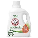 Arm & Hammer Sensitive Skin Free & Clear, 105 Loads Liquid Laundry Detergent, 105 Fl oz