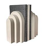 OAKOA Concrete Heavy Book Ends Decorative - Decorative Bookends for Heavy Books - Book Ends for Shelves Decorative - Heavy Duty Bookends for Shelves Decorative - Modern Bookends Decorative