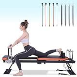 Pilates Reformer,Dpiolrcag Foldable Pilates Machine & Equipment for Home Use and Gym Workout, Suitable for Advanced and Beginners Users, Up to 250 lbs Weight Capacity