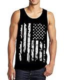 Idgreatim Mens 4th of July Tank Tops American Flag Patriotic Sleeveless Shirts Casual Crewneck Hipster Tops Tees for Vacation XXL