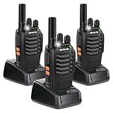 Retevis H-777 Walkie Talkies Rechargeable, 2 Way Radios Long Range, Portable FRS Two-Way Radios, Short Antenna, LED Flashlight, for Adults Family Outdoor (3 Pack)