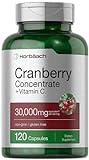 Horbäach Cranberry Pills 30,000mg | 120 Capsules | with Vitamin C | Supplement Contentrate for Women & Men | Vaccinium Macrocarpon | Non-GMO & Gluten Free