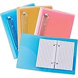 3 Pcs Index Card Binder Book with Dividers, 50 Sheet Each, Flash Cards Notebook Index Card Filing Products for Classroom Office Supplies, Pink, Blue, Yellow (3 x 5 Inch)