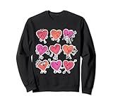 Paper Hearts Valentines Day Candy Party V-Day Gifts for 2023 Sweatshirt