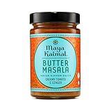 Maya Kaimal Butter Masala Sauce, 12.5 oz, Mild Indian Simmer Sauce with Creamy Tomato and Ginger. Vegetarian, Gluten Free