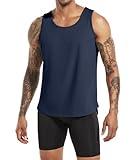 Boyzn 1 Pack Workout Sleeveless Shirts for Men, Athletic Gym Muscle Tank Top, Fitness Bodybuilding Sleeveless T-Shirts Navy-L