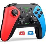 Wireless Switch Controller for Nintendo Switch/Lite/OLED Controller, Switch Controller with a Mouse Touch Feeling on Back Buttons, Extra Switch Pro Controller with Wake-up,Programmable, Turbo Function