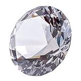 LONGWIN 80mm(3.1 Inch) Crystal Diamond Paperweight Jewels Wedding Decorations Centerpieces Home Decor (Clear)­