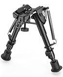 MidTen Rifle Bipod 6-9 Inches, Lightweight Tactical Shooting Sling Stud Bipod, Heavy Duty Non-Slip Feet for Hunting, Carbon Fiber