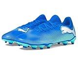 PUMA Men's Future 7 Play Firm, Artificial Ground Soccer Cleats Sneaker, Hyperlink Blue-Mint White, 10