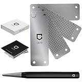 CRYO Crypto Seed Phrase Storage Metal Plate - Cold Wallet Bitcoin 12 to 24 Word Steel Recovery Seedphrase Words Backup - Fireproof Waterproof Cryptocurrency Passphrase & Key Keeper (DOT)