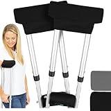 Vive Premium Hand Grips & Crutch Pads - Comfortable, Breathable, Machine Washable Padding - Moisture Wicking & Odor Reducing Pillow Accessory Covers for Adult & Youth Walking Crutches