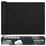 ONine Leather Repair Patch，Leather Repair Tape, 16 x 48 inches Leather Repair Patch for Furniture,Vinyl Repair kit，Leather Couch Patch，for Sofas, Furniture, car Seats(Black)