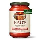 Rao's Homemade Pizza Arrabbiata Sauce, 12.3 oz, Spicy, Keto Friendly, Tomato Sauce, Premium Quality Tomatoes from Italy, Natural Herbs, and Olive Oil