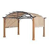 Garden Winds Replacement Canopy Top Cover for The Longford Wood Archway Pergola - Riplock 500 Beige