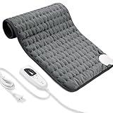 Electric Heating Pad for Back Pain Relief, Heating Pads for Cramps, Auto Shut Off, Machine Washable, Heating pad for Neck and Shoulder, Knee, Arms, Legs, etc. (Dark Gray, 24‘’×12‘’)