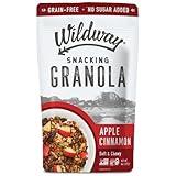 Wildway Keto Granola | Apple Cinnamon | Grain-Free, Certified Gluten-Free Cereal | Vegan, Low Carb | No Sugar Added | Paleo-Friendly | Non-GMO Fruit & Nut Clusters | Nutrient-Rich Snack | 8 oz, 3 Pack