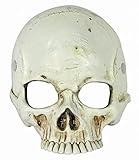 Rubies Adult Foam Skull Foam Costume Half Mask, As Shown, One Size for Themed Parties and Halloween