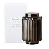 LA JOLIE MUSE Woody Jasmine Candles for Home Scented - Luxury Jar Candles with Aesthetic Glass, Candles Gifts for Women, 80 Hours Long Burning, 12.3oz