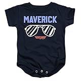 Popfunk Top Gun Mini Maverick Unisex Infant Snap Suit for Baby (Navy, 6 Months)
