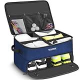 YOREPEK 2 Layer Golf Supplies, Golf Trunk Organizer, Sturdy Golf Trunk Storage Storing All You Golf Gear In One, Golf Gear Locker for Car or Truck, Golf Accessories Mens Golf Birthday Gifts, BLUE