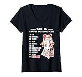 Womens Calgary Vacation Top 10 Best Destination Canada Calgary V-Neck T-Shirt