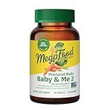 MegaFood Baby & Me 2 Prenatal Vitamin and Minerals - Vitamins for Women - with Folate (Folic Acid Natural Form), Choline, Iron, Iodine, and Vitamin C, Vitamin D and more - 60 Tabs (30 Servings)