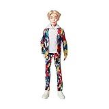 Mattel BTS 11-in Jin Fashion Doll, Based on Bangtan Boys Global Boy Band, Highly Articulated Figure, Toy for Boys and Girls Age 6 and Up.