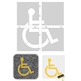 Handicap Stencil for Parking Lot, ADA Handicap Icon Stencil Wheelchair Symbol Only Demountable Handicap Template Large Reusable Handicap Pavement Stencil