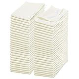 WHITEWRAP Shop Towels| Multipurpose Commercial and Residential Shop Cleaning|Car Wash, Polish, Housewares, Coffee Machine, Restaurant, Bathrooms, Electronics, Auto Garage | 50Pack 14"x12" Natural