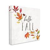 Stupell Industries Hello Fall Autumn Tree Leaves Seasonal Statement