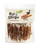 Pet 'n Shape Duck 'n Hide Twists - Duck Wrapped Rawhide Natural Dog Treats, Small, 1 Pound (Pack of 1)