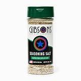 Gibsons Steakhouse Seasoning Salt (6 Ounce Jar) – Original Cooking & Grilling Blend of Spices & Seasonings (Salt, Onion & Garlic) - No MSG & Gluten Free